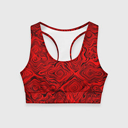 Топик спортивный женский Tie-Dye red, цвет: 3D-принт