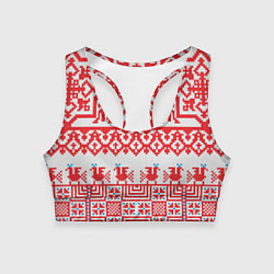 Топик спортивный женский Старославянский узор, цвет: 3D-принт