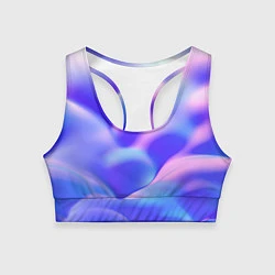 Топик спортивный женский Neon Waves, цвет: 3D-принт