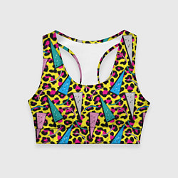 Женский спортивный топ 80s Leopard