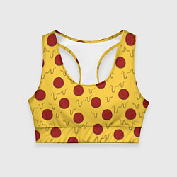 Топик спортивный женский Рай пиццы, цвет: 3D-принт