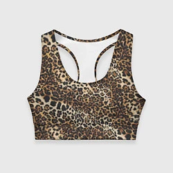 Топик спортивный женский Шкура леопарда, цвет: 3D-принт