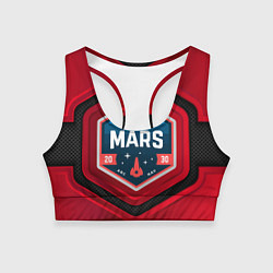 Топик спортивный женский MARS NASA, цвет: 3D-принт