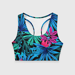 Топик спортивный женский Тропикана, цвет: 3D-принт