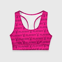 Топик спортивный женский PLAYBOY, цвет: 3D-принт