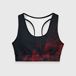 Топик спортивный женский RED STRIPES, цвет: 3D-принт