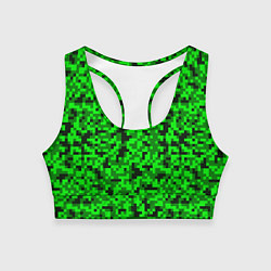 Топик спортивный женский КАМУФЛЯЖ GREEN, цвет: 3D-принт