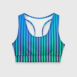 Топик спортивный женский Пикси полосы, цвет: 3D-принт