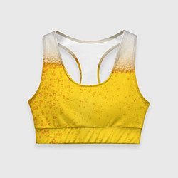 Топик спортивный женский Пиво, цвет: 3D-принт