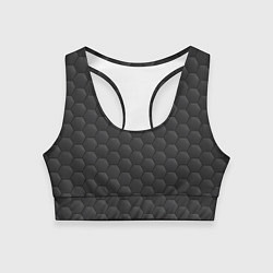Топик спортивный женский Чёрная броня, цвет: 3D-принт