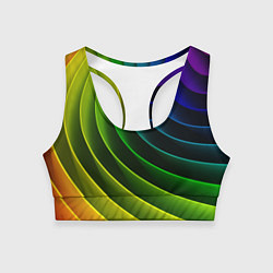 Топик спортивный женский Color 2058, цвет: 3D-принт
