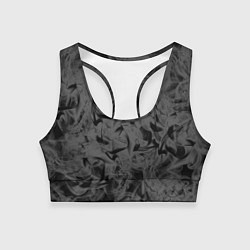 Топик спортивный женский Черная дымка, цвет: 3D-принт
