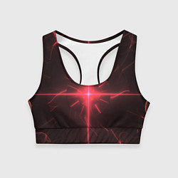 Топик спортивный женский Лазерные лучи, цвет: 3D-принт