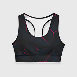Топик спортивный женский Тетраэдр, цвет: 3D-принт