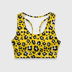 Топик спортивный женский Леопард, цвет: 3D-принт
