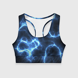 Топик спортивный женский Электро, цвет: 3D-принт