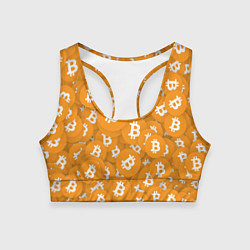 Женский спортивный топ Я БИТКОИН I AM BITCOIN