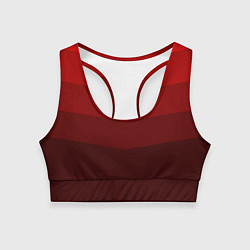 Топик спортивный женский Красный Градиент, цвет: 3D-принт
