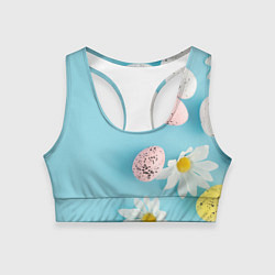 Топик спортивный женский Пасха Easter, цвет: 3D-принт