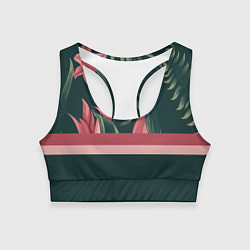 Топик спортивный женский Лилии, цвет: 3D-принт