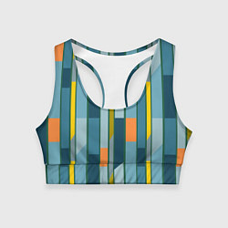 Топик спортивный женский Абстракция в стиле модерн, цвет: 3D-принт