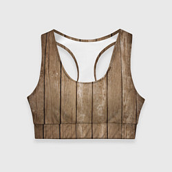 Топик спортивный женский Texture Wood, цвет: 3D-принт