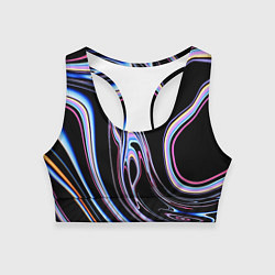 Топик спортивный женский Скин - Темная материя, цвет: 3D-принт