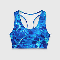 Топик спортивный женский Голубая Вода Текстура, цвет: 3D-принт