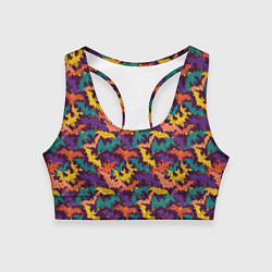 Топик спортивный женский Летучие Мыши, цвет: 3D-принт