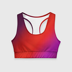 Женский спортивный топ Оранжево-фиолетовый градиент