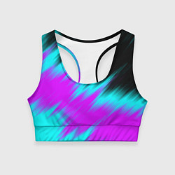 Женский спортивный топ НЕОНОВЫЕ ПОЛОСЫ И НИЧЕГО ЛИШНЕГО NEON STRIPES