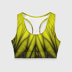 Топик спортивный женский Абстракция 535, цвет: 3D-принт