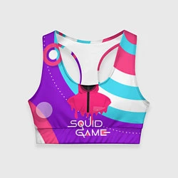 Топик спортивный женский Игра в кальмара, цвет: 3D-принт
