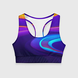Топик спортивный женский Аква принт, цвет: 3D-принт