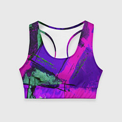 Топик спортивный женский Фиолетово!, цвет: 3D-принт