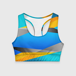 Топик спортивный женский Резкая Абстракция, цвет: 3D-принт