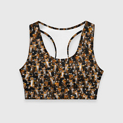 Топик спортивный женский Тигры пляшут Новый Год, цвет: 3D-принт