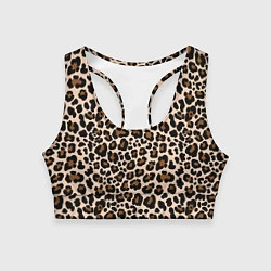 Топик спортивный женский Леопардовые Пятна, цвет: 3D-принт
