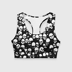 Топик спортивный женский Остатки от головы, цвет: 3D-принт