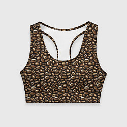 Топик спортивный женский Кофе Coffee, цвет: 3D-принт