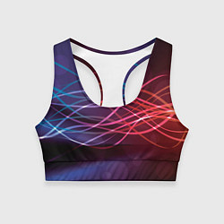 Топик спортивный женский Лучи света Spectrum, цвет: 3D-принт
