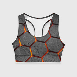 Топик спортивный женский Раскаленный асфальт, цвет: 3D-принт