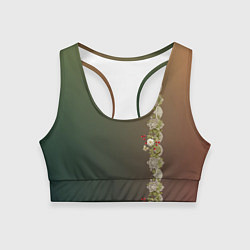 Топик спортивный женский Уютица на градиенте, цвет: 3D-принт