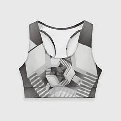 Топик спортивный женский Дробные размерности, цвет: 3D-принт