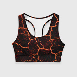 Топик спортивный женский Раскаленная лаваhot lava, цвет: 3D-принт