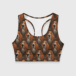 Топик спортивный женский Dog patternt, цвет: 3D-принт