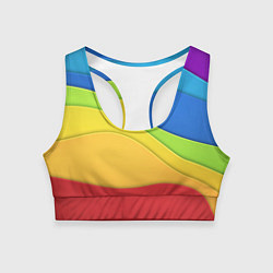 Топик спортивный женский Fashion pattern 2022 Wave, цвет: 3D-принт