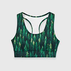 Женский спортивный топ Еловый лес spruce forest