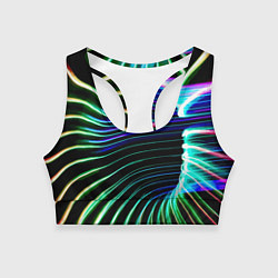 Топик спортивный женский Portal Fashion pattern Neon, цвет: 3D-принт
