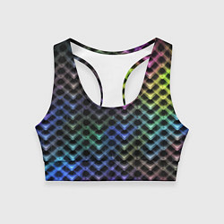 Топик спортивный женский Color vanguard pattern 2025 Neon, цвет: 3D-принт